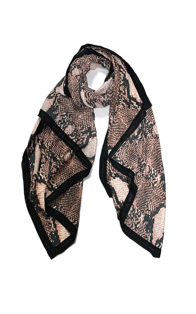 Snake Print Scarf - Pink | Eco Chic 